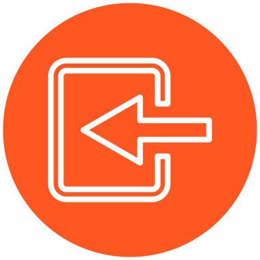 Sol okun düz dizaynının vektör çizimi