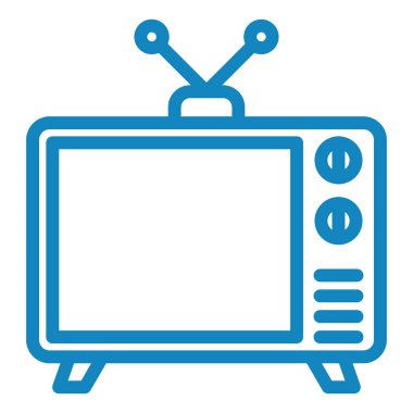 Televizyon. Web simgesi basit illüstrasyon
