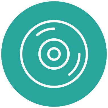 CD mi? Web simgesi basit illüstrasyon