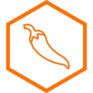 Chili biberi ikonu. Vektör illüstrasyonu