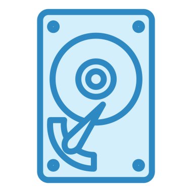 Bilgisayar çipi simgesinin vektör illüstrasyonu