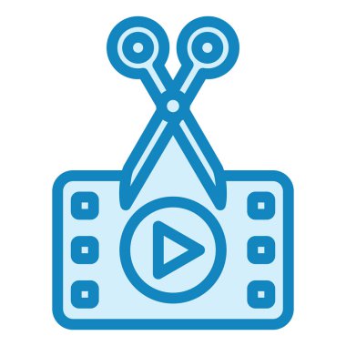 Video Düzenleme Modern simge vektör illüstrasyonu 