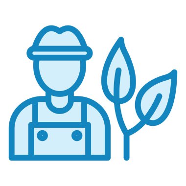 Bahçıvan. Web simgesi basit illüstrasyon