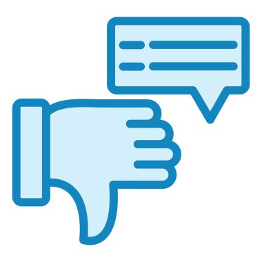 Kötü Eleştiri. Web simgesi basit illüstrasyon 