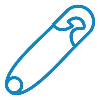 Tek izole edilmiş iğne simgesinin vektör çizimi