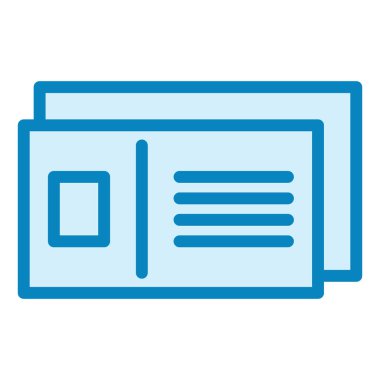 Kartpostal Web simgesi basit tasarım 