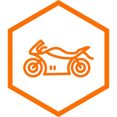 Motorsiklet. Web simgesi basit illüstrasyon