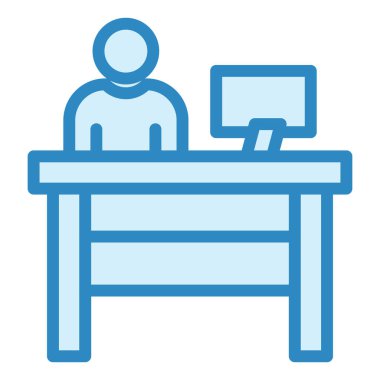 Masa. Web simgesi basit illüstrasyon