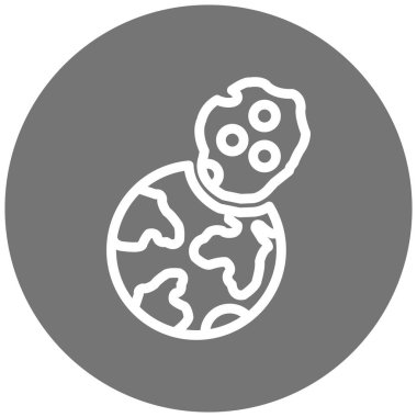 Gezegen. Web simgesi basit illüstrasyon