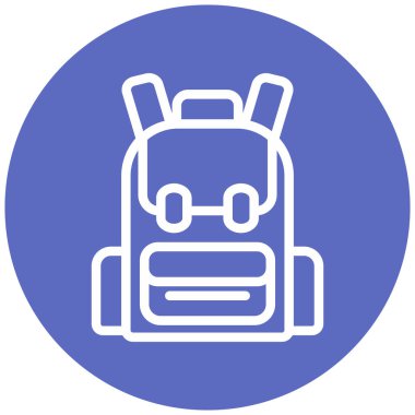 Sırt çantası. Web simgesi basit illüstrasyon