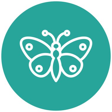 Kelebek. Web simgesi basit illüstrasyon