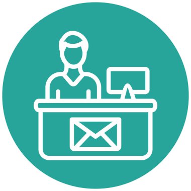 Düz ikon erkek ve kadın vektör çizimi