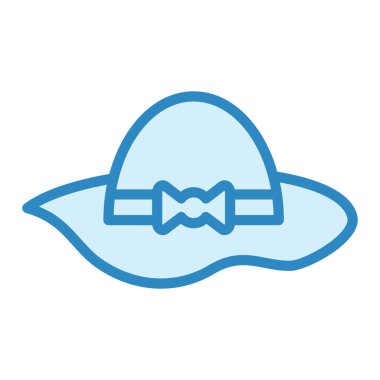 Bayanlar Şapka modern ikon vektör illüstrasyonu 