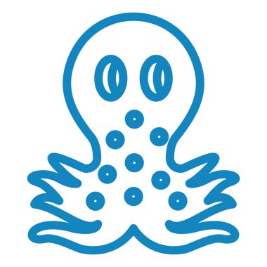 ahtapot simgesi vektör illüstrasyonu