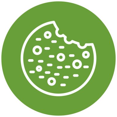 Kurabiye. Web simgesi basit illüstrasyon