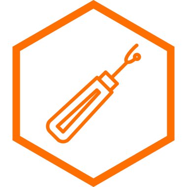 Tornavida simgesi. Vektör illüstrasyonu