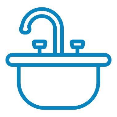 Banyo. Web simgesi basit illüstrasyon