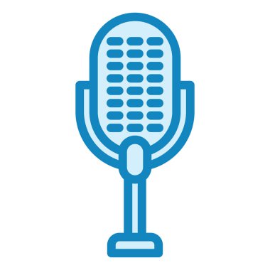mikrofon simgesi vektör illüstrasyonu