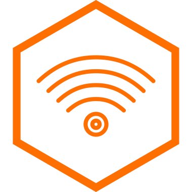 Kablosuz. Web simgesi basit illüstrasyon
