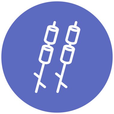 Barbekü. Web simgesi basit illüstrasyon