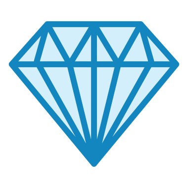 Elmas. Web simgesi basit illüstrasyon