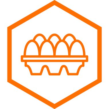 Yumurta ikonu vektör illüstrasyonu