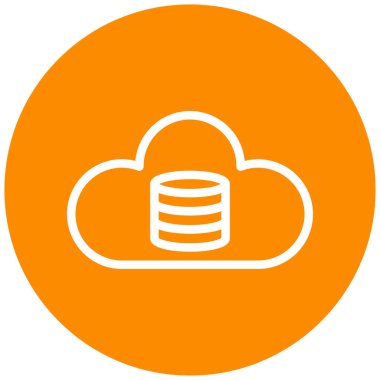 Bulut. Web simgesi basit illüstrasyon