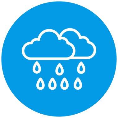 Yağmur. Web simgesi basit illüstrasyon