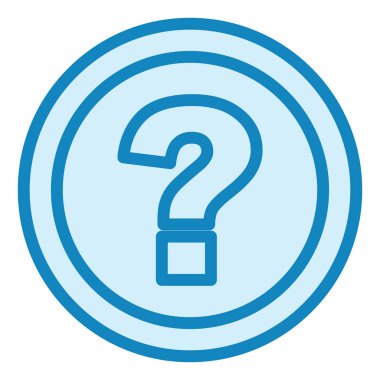 Bir sorum var. Web simgesi basit illüstrasyon 