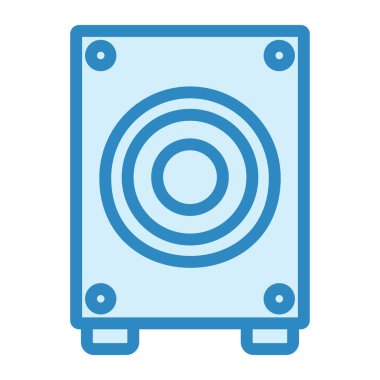 Subwoofer. Web simgesi basit illüstrasyon 