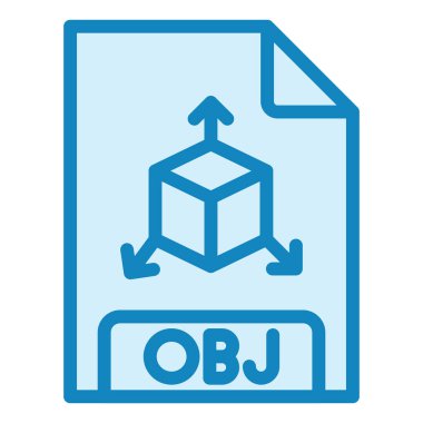obj dosya biçimi vektör illüstrasyonu