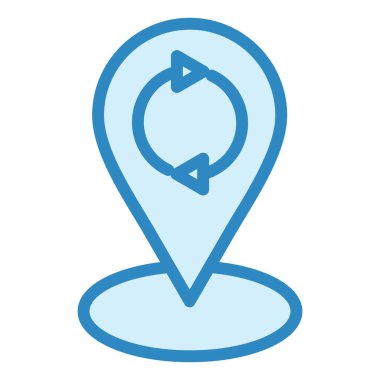 Konum Yenileme. Web simgesi basit illüstrasyon 