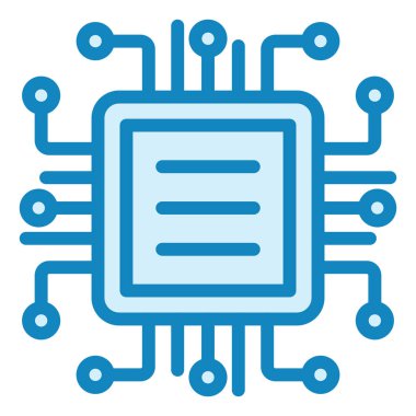 Yapay Zeka. Web simgesi basit illüstrasyon 