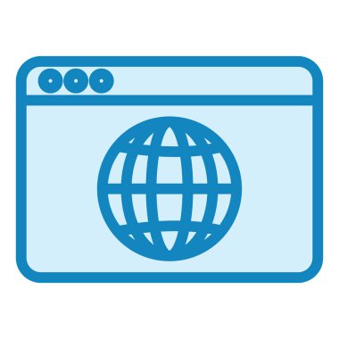 Web Tarayıcı modern simge vektör çizimi 