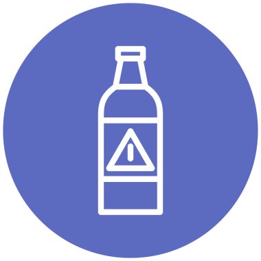 Bir bira şişesi simgesinin vektör çizimi