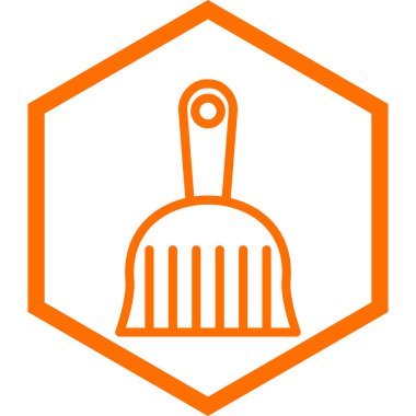 Temizlik. Web simgesi basit illüstrasyon