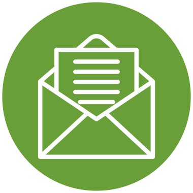 Mektup. Web simgesi basit illüstrasyon