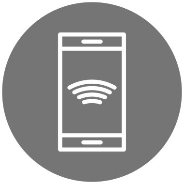 Cep telefonu simgesi, vektör illüstrasyonu