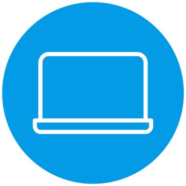 laptop vektör simgesi modern basit illüstrasyon