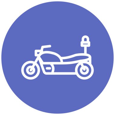 Motorsiklet. Web simgesi basit illüstrasyon