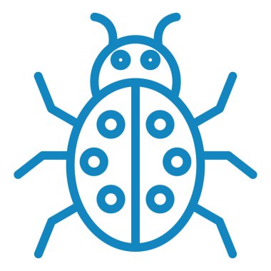 Uğur böceği. Web simgesi basit illüstrasyon