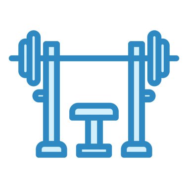 Bench Press. Web simgesi basit illüstrasyon 