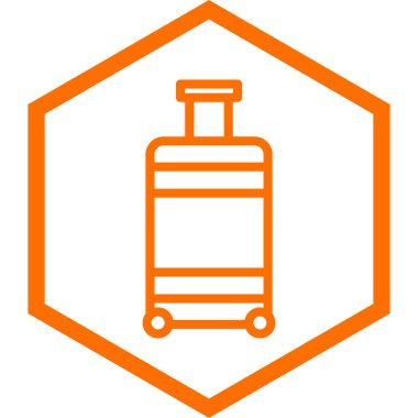 seyahat bagaj simgesi, vektör illüstrasyonu