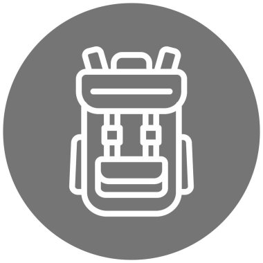 Sırt çantası. Web simgesi basit illüstrasyon