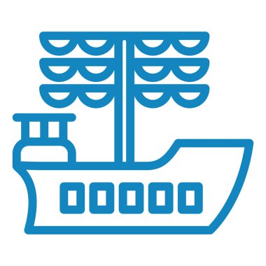 Tekne simgesinin vektör illüstrasyonu