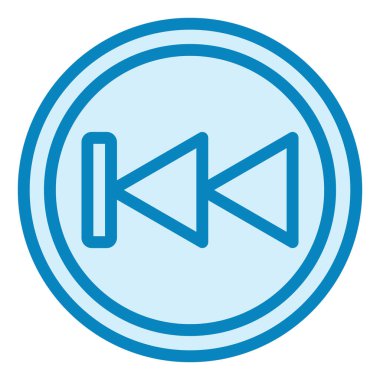 Geriye doğru. Web simgesi basit tasarım 