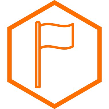 bayrak ikonu vektör illüstrasyonu