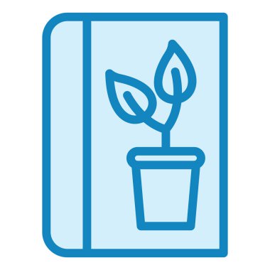 bitki kitabı ikon vektör illüstrasyonu 