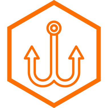 Balık simgesinin vektör illüstrasyonu