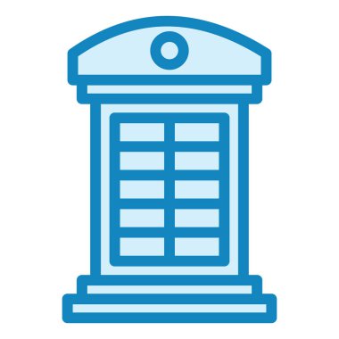 Telefon Booth modern simge vektör çizimi  